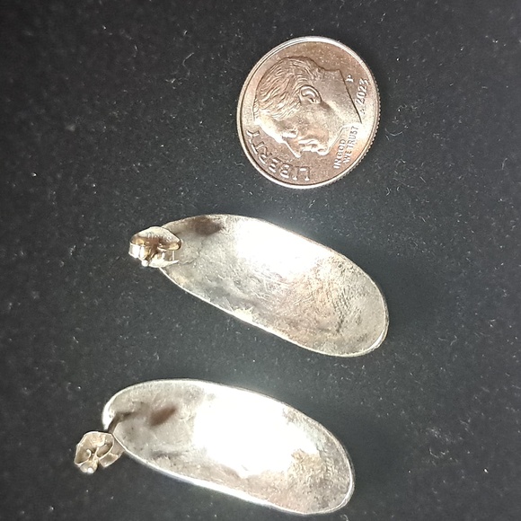 Navajo .925 Kachina Earrings Hand-smithed - Picture 2 of 4